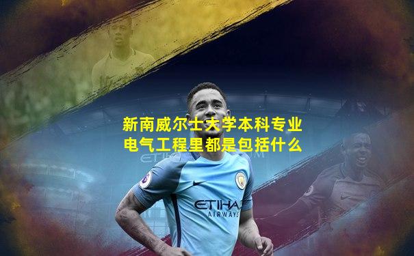 新南威尔士大学本科专业电气工程里都是包括什么